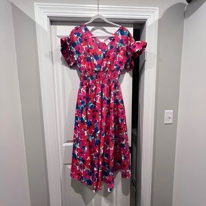 Lili Sidonio Floral Midi Dress